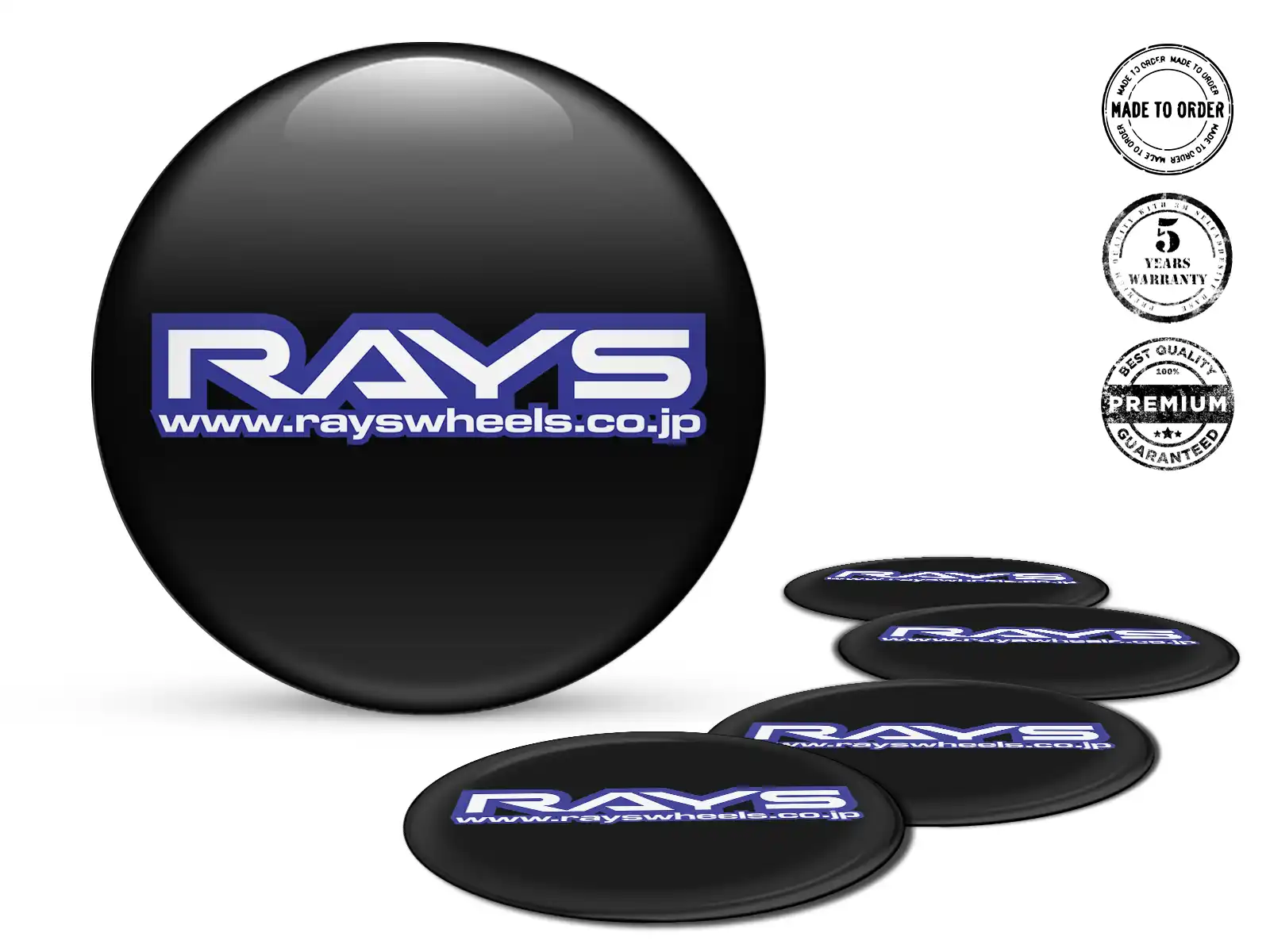 Rays Aufkleber auf Felgen Epoxy Dome-Stil